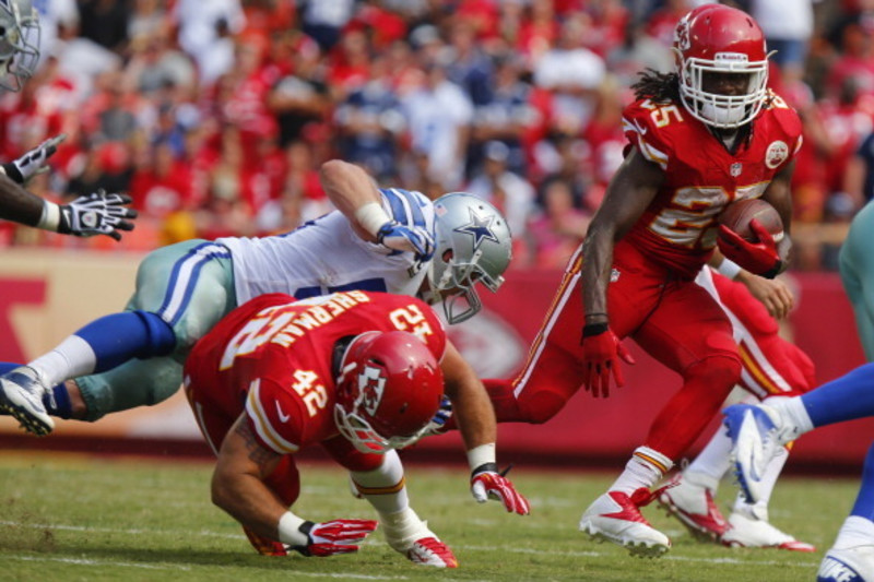 AFC fullback Anthony Sherman (42), of the Kansas City Chiefs