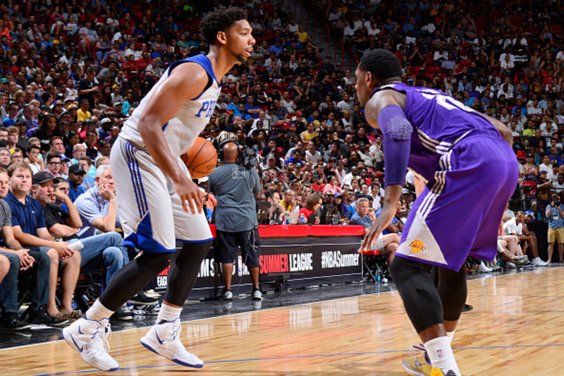 WATCH: Sixers top pick Jahlil Okafor throws out first pitch at