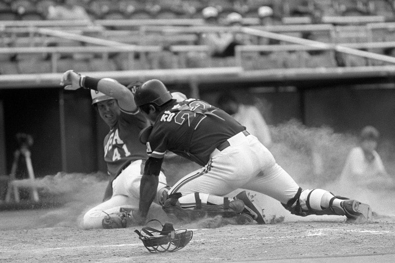 Randy Johnson pitching for the USC Trojans in 1984 : r/baseball