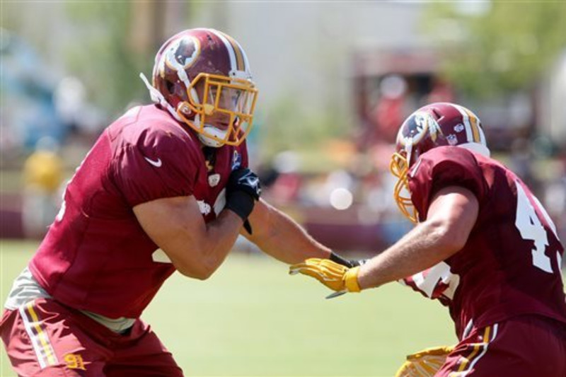 Ryan Kerrigan flexing on way to Redskins sack record