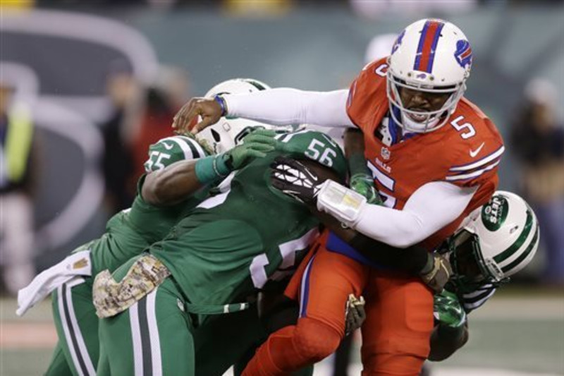 Uni Watch -- Buffalo Bills, New York Jets Color Rush uniforms did not work  - ESPN