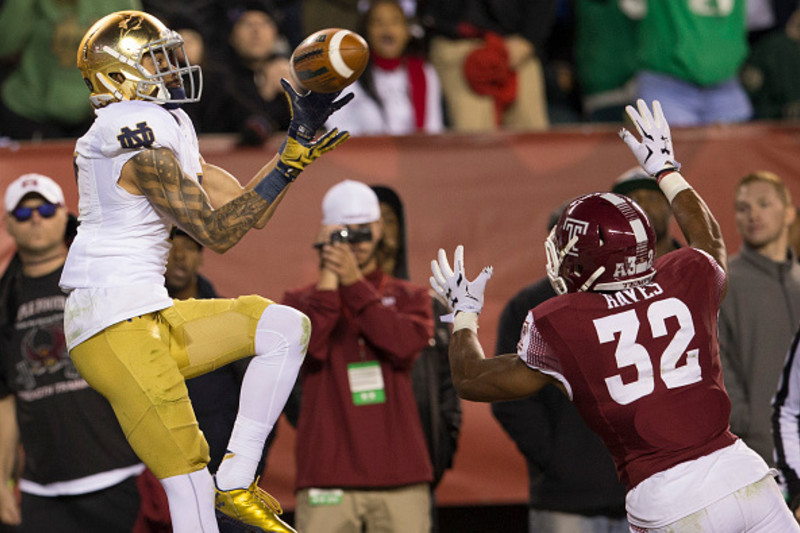 Torii Hunter Jr. (Notre Dame WR) vs Temple 2015 