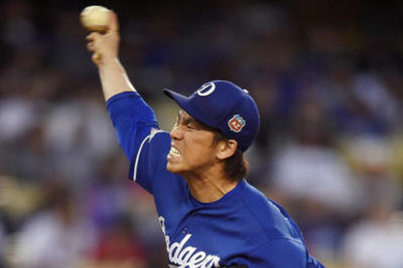 Men's Kenta Maeda Los Angeles Dodgers Base Runner Tri-Blend Long