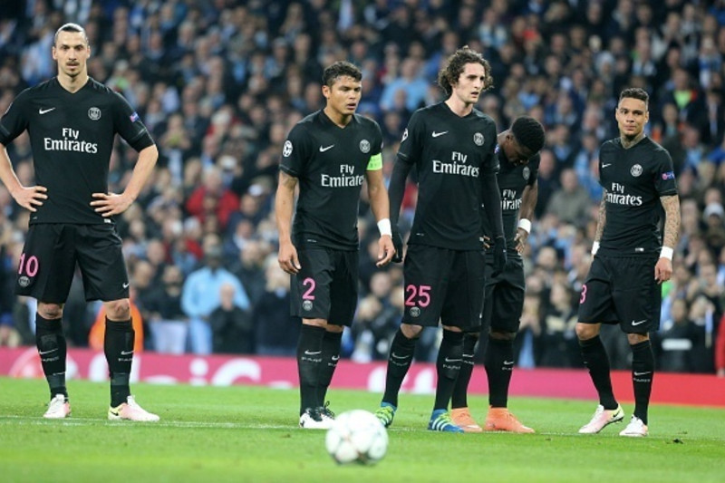 Manchester, UK. 12th Apr, 2016. Gregory van der Wiel (PSG) Football/Soccer  : Gregory van der Wiel of Paris Saint-Germain during the UEFA Champions  League Quarter-final 2nd leg match between Manchester City and