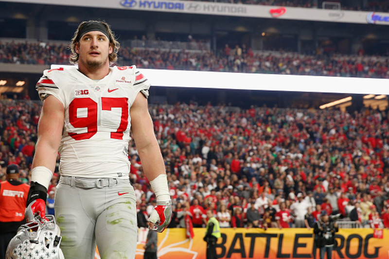 Watch Joey Bosa get ejected for targeting in final college game