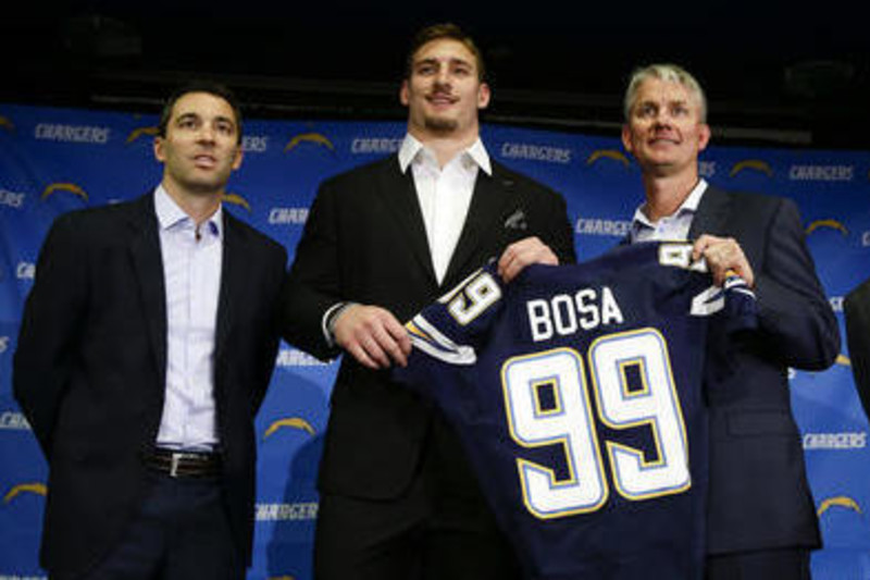 TRANSCRIPT FROM CHARGERS DEFENSIVE END JOEY BOSA VIDEO-CONFERENCE WITH SAN  DIEGO MEDIA