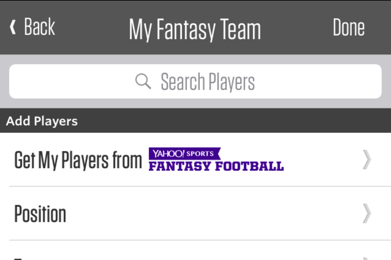 Follow Your Fantasy Football Players in Team Stream, News, Scores,  Highlights, Stats, and Rumors