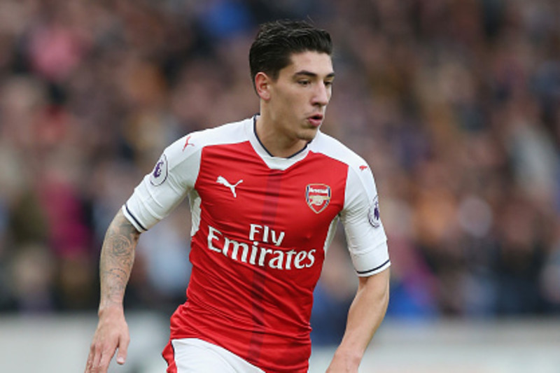 Spanish professional footballer Hector Bellerin wears Christopher