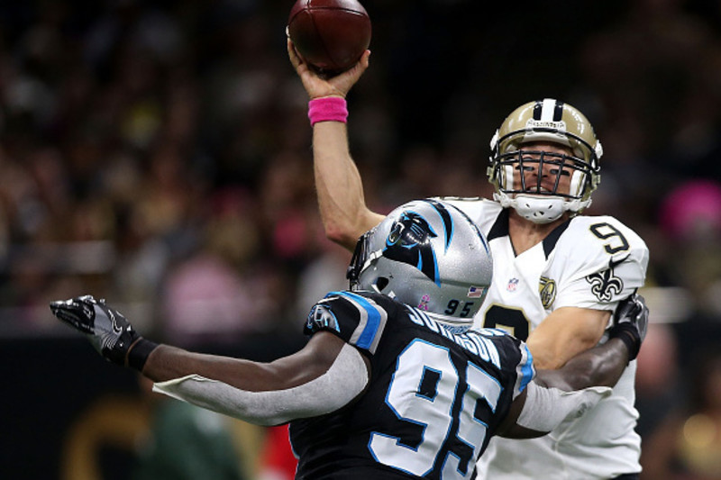 Panthers release longtime defensive end Charles Johnson