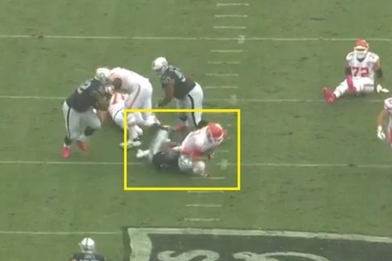 Khalil Mack wreaked havoc for the Raiders wearing No. 52