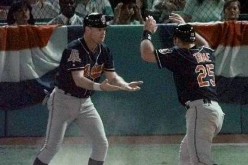 1998 Cleveland Indians vs Red Sox Program: Bartolo Colon & Jaret Wright