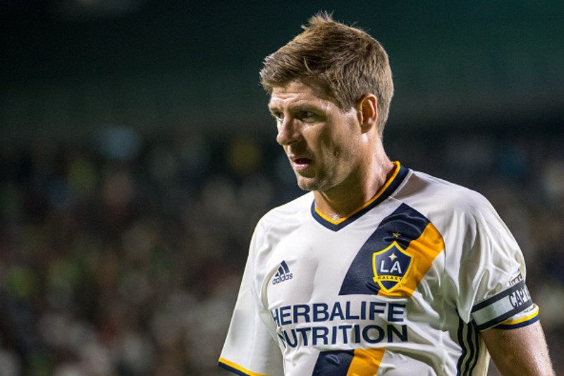 Steven Gerrard Los Angeles Galaxy MLS Soccer Jersey #8 Dark Blue