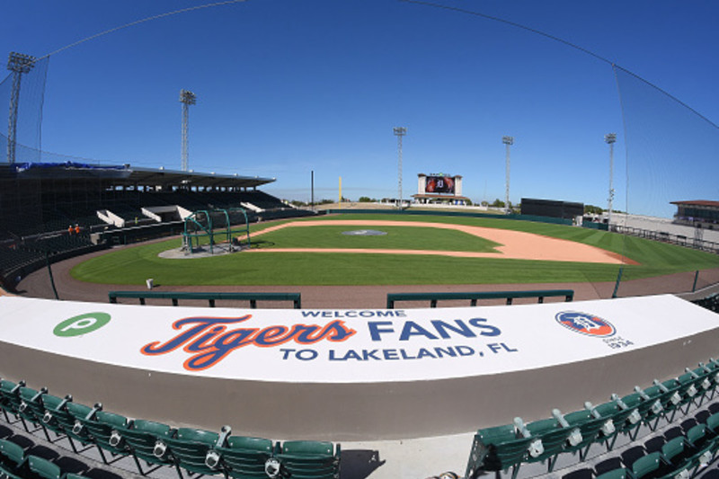 Victor Martinez, DET // Feb 20,2018 in Lakeland,FL