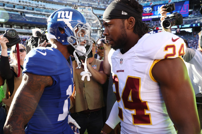 NFL on ESPN on X: Josh Norman signed and gave Antonio Brown his jersey.   / X