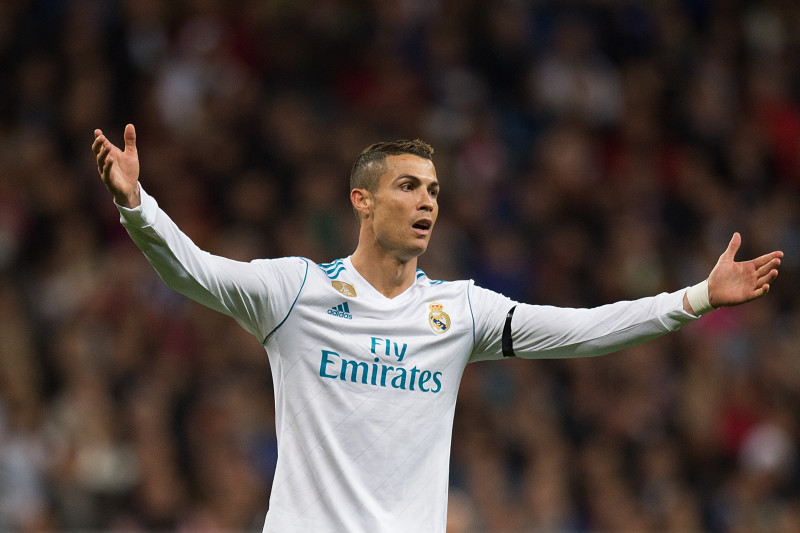 Cristiano Ronaldo of Real Madrid reacts during the La Liga match