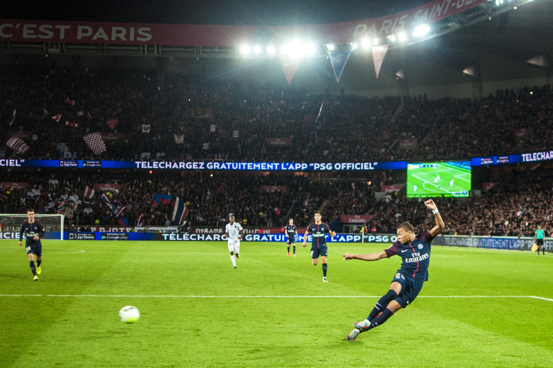 Mbappe in action against OGC Nice. He is expected to be a future contender for the Ballon d’Or, awarded to the world’s top football player.