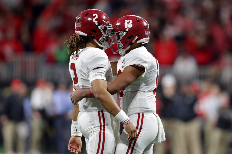 Tua Tagovailoa Alabama Crimson Tide Unsigned Running Photograph