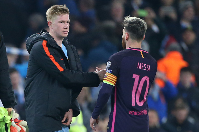 Pep Guardiola says De Bruyne is as good as anyone he has worked with not named Messi