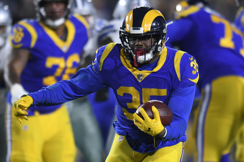 Los Angeles Rams running back C.J. Anderson (35) celebrates a