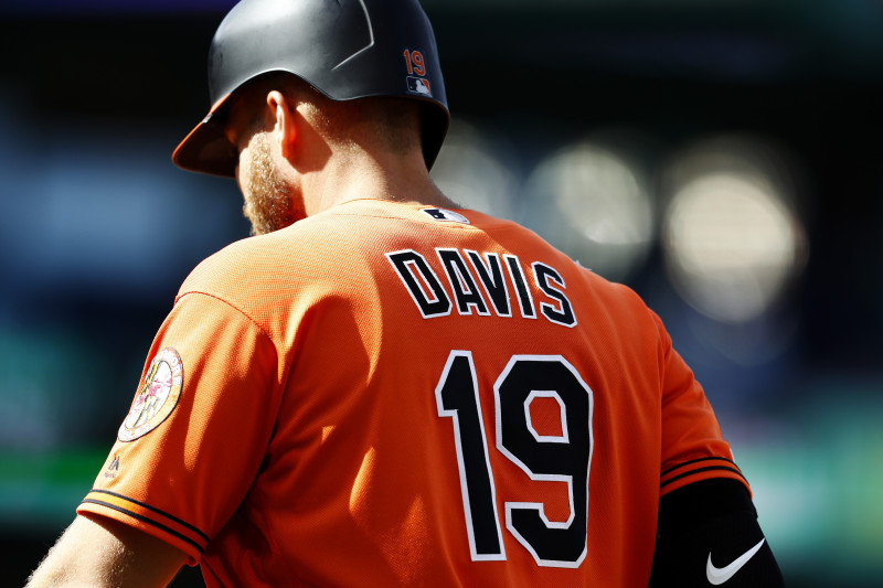 Chris Davis #19 Baltimore Orioles Black Flex Base Jersey - Cheap