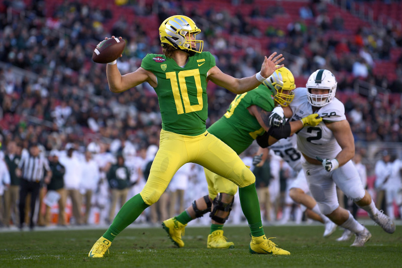 Justin Herbert Oregon Jersey Ducks #10 College Football Green