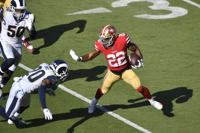 San Francisco 49ers defensive end Arik Armstead (91) rushes during an NFL  football game against the New York Giants, Thursday, Sept. 21, 2023, in  Santa Clara, Calif. (AP Photo/Scot Tucker Stock Photo - Alamy