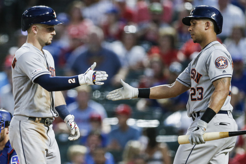 Houston Astros - Teaching Vázquez the Breggy stare. 😂