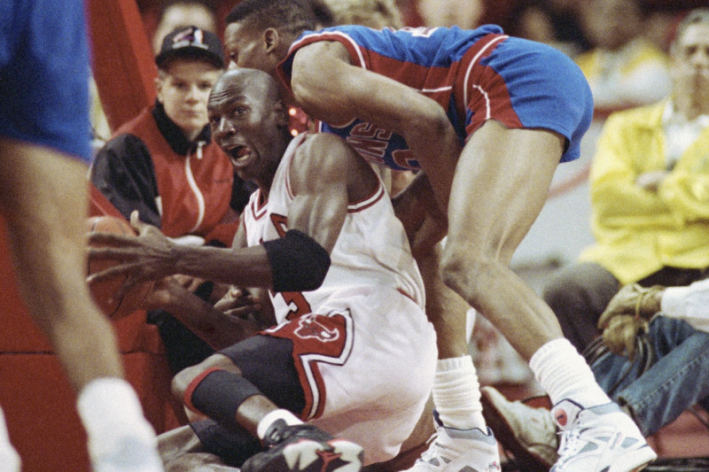 Michael Jordan made it clear to his teammates that he didn't want their help getting up off the floor no matter how many times the Pistons, or any other opponent, knocked him to the ground.