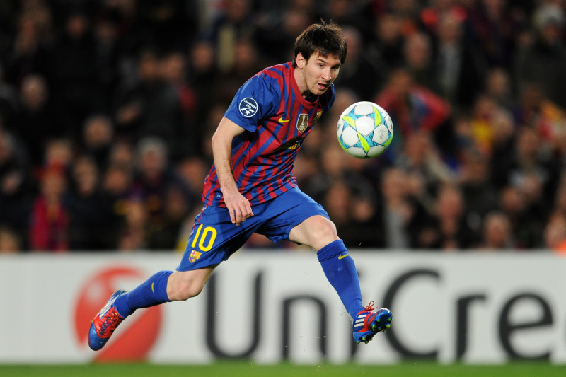 Lionel Messi marca 5 gols contra Bayer Leverkusen