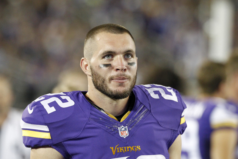 Minnesota Vikings free safety Harrison Smith (22) watches from the sideline in the second half of a preseason NFL football game against the Tampa Bay Buccaneers at TCF Bank Stadium Saturday, Aug. 15, 2015, in Minneapolis. (AP Photo/Ann Heisenfelt)