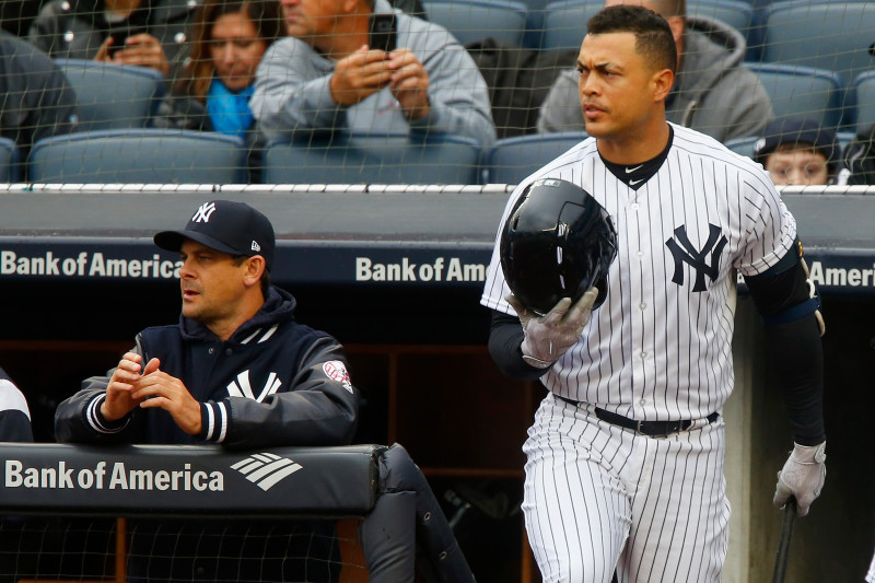 Giancarlo Stanton Discusses Aaron Boone Pep Talk After 2 HRs In Yankees ...