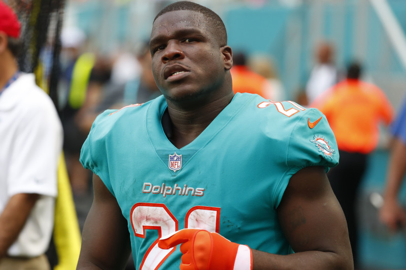 Men's Nike Frank Gore Aqua Miami Dolphins New 2018 Game Jersey