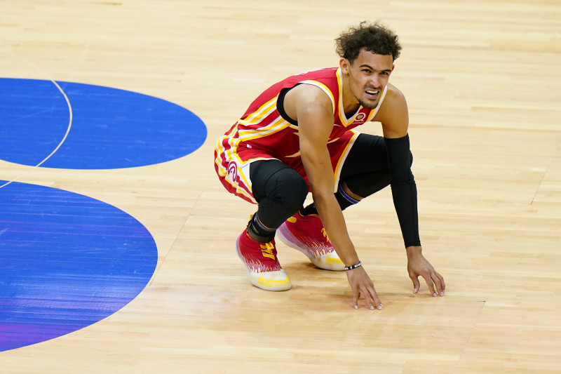 Trae Young to Have MRI on Ankle Injury