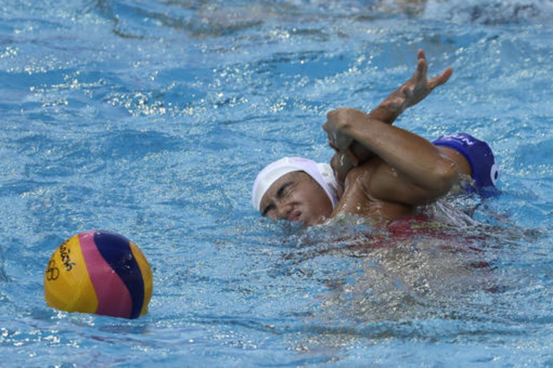 Water polo players can be downright mean during matches.